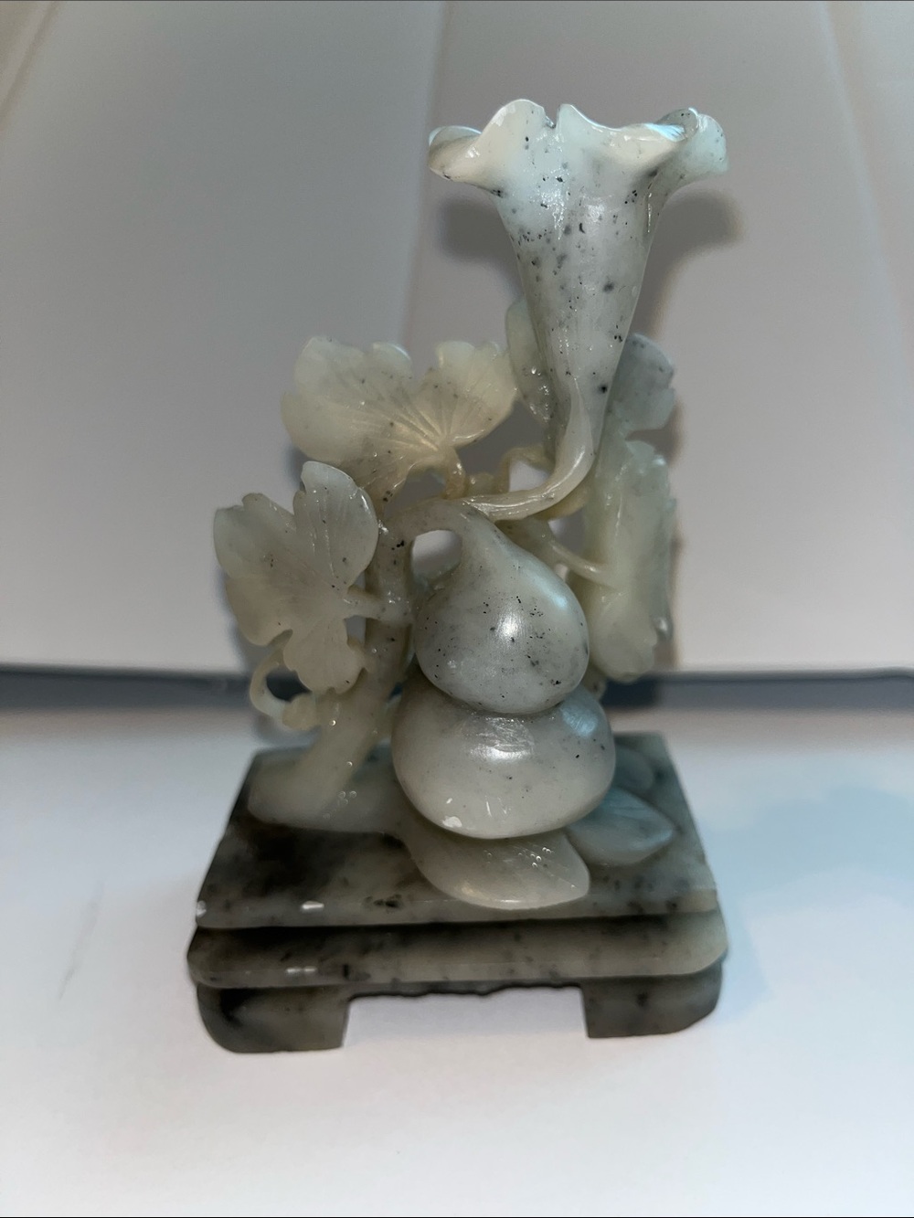 Gray Soap Stone Sculpture - Elegant Home Accent